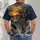 Skeleton Angler and Giant Fish at Sunset for Weekend Fishing and Outdoor Adventure All-over Print Unisex T-shirt - 4