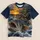 Skeleton Angler and Giant Fish at Sunset for Weekend Fishing and Outdoor Adventure All-over Print Unisex T-shirt - 5