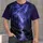 Purple Cosmic Forest Nightscape for Stargazing, Camping, and Quiet Outdoor Escapes All-over Print Unisex T-shirt - 1