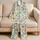 Playful Dinosaur Fireworks for Summer Celebrations and Fourth of July Fun for Kids Satin Pajamas Set - 5