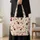 Holiday Wine Glasses With Santa Hats and Reindeer Antlers for Christmas Wine Lovers Quilted Tote Bag - 4
