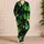 Emerald Green Flame Motifs for Bold Summer Beachside Relaxation and Coastal Getaways Satin Pajamas Set - 4