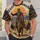 Geometric Cavalry Rider and Bison at Sunset for Outdoor Trips and History Gatherings All-over Print Unisex T-shirt - 6