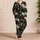 Ivory Botanical Flourishes for Elegant Coastal Getaways and Relaxed Evening Lounging Satin Pajamas Set - 4