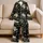 Ivory Botanical Flourishes for Elegant Coastal Getaways and Relaxed Evening Lounging Satin Pajamas Set - 5