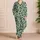 Mint Green Abstract Camo Shapes for Coastal Summer Escapes and Relaxed Beach Days Away Satin Pajamas Set - 4