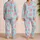 Pink Octopus and Blue Bubbles for Relaxed Coastal Getaways and Summer Beach Days Satin Pajamas Set - 2