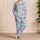 Pink Octopus and Blue Bubbles for Relaxed Coastal Getaways and Summer Beach Days Satin Pajamas Set - 4