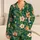 Tropical Palm Leaves and Hibiscus for Relaxed Island Getaways and Summer Lounging Satin Pajamas Set - 1