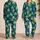 Lime Green Octopus Underwater Style for Tropical Beach Adventures Satin Pajamas Set - 2