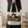 Black and White Cat Among Vintage Books for Library Days and Literary Gifts for Her Quilted Tote Bag - 4