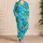 Green Crocodiles Leaping Over Waves for Bright Summer Beach Style Satin Pajamas Set - 4
