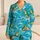 Green Crocodiles Leaping Over Waves for Bright Summer Beach Style Satin Pajamas Set - 1