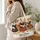 Colorful Farm Hens in Floral Dresses for Country Living and Chicken Lover Gift Giving Quilted Tote Bag - 3