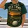 Retired Tee Time Golf Sunset Scene for Relaxed Weekend Course Days and Leisure All-over Print Unisex T-shirt - 2