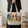 Colorful Farm Chickens and Roosters for Country Living and Hen Lovers Quilted Tote Bag - 4