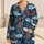 Whale and Coral Ocean Scene for Relaxing Coastal Getaways and Sea Lovers Satin Pajamas Set - 1