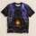 Hooded Black Cat with Glowing Lantern for Gothic Night Adventures and Fantasy Fans All-over Print Unisex T-shirt - 5