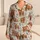 Highland Cow and Blush Rose Botanical Motifs for Cozy Cottagecore Lounging Satin Pajamas Set - 1