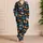 Colorful Butterfly Motifs for Relaxed Summer Lounging and Tropical Getaways at Home Satin Pajamas Set - 4