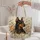 Doberman Pinscher and Peach Roses for Dog Lovers, Garden Walks and Thoughtful Gifting Quilted Tote Bag - 5
