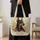 Doberman Pinscher and Peach Roses for Dog Lovers, Garden Walks and Thoughtful Gifting Quilted Tote Bag - 4