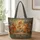 Pumpkin-Head Ballerinas Dancing Through a Vintage Halloween Village for Autumn Celebrations Quilted Tote Bag - 1