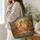 Pumpkin-Head Ballerinas Dancing Through a Vintage Halloween Village for Autumn Celebrations Quilted Tote Bag - 3