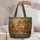 Pumpkin-Head Ballerinas Dancing Through a Vintage Halloween Village for Autumn Celebrations Quilted Tote Bag - 5