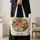 Vintage Botanical Mandala and Garden Blooms for Market Days and Nature-Loving Gifts Quilted Tote Bag - 4