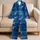 Deep Sea Sharks And Ocean Currents For Adventurous Coastal Getaways Satin Pajamas Set - 5