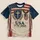 Patriotic Eagle Cross And Flag Motifs For Independence Day Football Game Gatherings All-over Print Unisex T-shirt - 5
