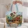 Colorful Chicken Coop and Rooster Garden Scene for Farmhouse Lovers and Animal Fans Quilted Tote Bag - 5