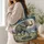 Moonlit Elephant and Mountain Meadow for Bohemian Nature Lovers and Birthday Gifting Quilted Tote Bag - 3