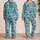Tropical Palm, Hibiscus and Island Coast Scenes for Relaxed Beachside Getaways and Holidays Satin Pajamas Set - 2