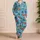 Tropical Palm, Hibiscus and Island Coast Scenes for Relaxed Beachside Getaways and Holidays Satin Pajamas Set - 4