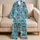 Tropical Palm, Hibiscus and Island Coast Scenes for Relaxed Beachside Getaways and Holidays Satin Pajamas Set - 5
