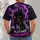 Purple Lightning Football Player Art for Game Day Training and Casual Wear All-over Print Unisex T-shirt - 4