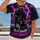 Purple Lightning Football Player Art for Game Day Training and Casual Wear All-over Print Unisex T-shirt - 2