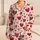 Burgundy And Cherry Heart Motifs For Cozy Winter Evenings And Sweet Valentine Moments Satin Pajamas Set - 1