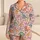 Cute Pastel Dinosaurs with Cozy Prehistoric Charm for Women and Dino Lovers of All Ages Satin Pajamas Set - 1