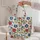 Patriotic Folk Florals and Blue Stars for Summer Gatherings and Garden Lovers Gift Quilted Tote Bag - 5