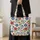 Patriotic Folk Florals and Blue Stars for Summer Gatherings and Garden Lovers Gift Quilted Tote Bag - 4
