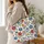 Patriotic Folk Florals and Blue Stars for Summer Gatherings and Garden Lovers Gift Quilted Tote Bag - 3
