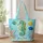 Colorful Seahorse and Tropical Fish for Coastal Holidays, Beach Days and Ocean Lovers Quilted Tote Bag - 1