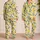 Lemon and Sage Citrus Motifs for Fresh Summer Lounging and Relaxed Home Evenings Satin Pajamas Set - 2
