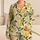 Lemon and Sage Citrus Motifs for Fresh Summer Lounging and Relaxed Home Evenings Satin Pajamas Set - 1