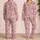 Blush Roses And Tiger Cubs For Valentine Romance And Cozy Evenings At Home For Her Satin Pajamas Set - 2