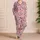 Blush Roses And Tiger Cubs For Valentine Romance And Cozy Evenings At Home For Her Satin Pajamas Set - 4