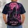 Howling Wolf Beneath a Pink Moon for Breast Cancer Awareness and Hope All-over Print Unisex T-shirt - 4